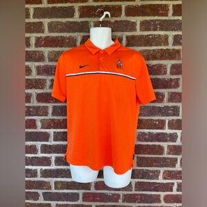 Men’s Orange Nike OSU Cowboys Dri-Fit Short Sleeve Polo Shirt Size Medium
